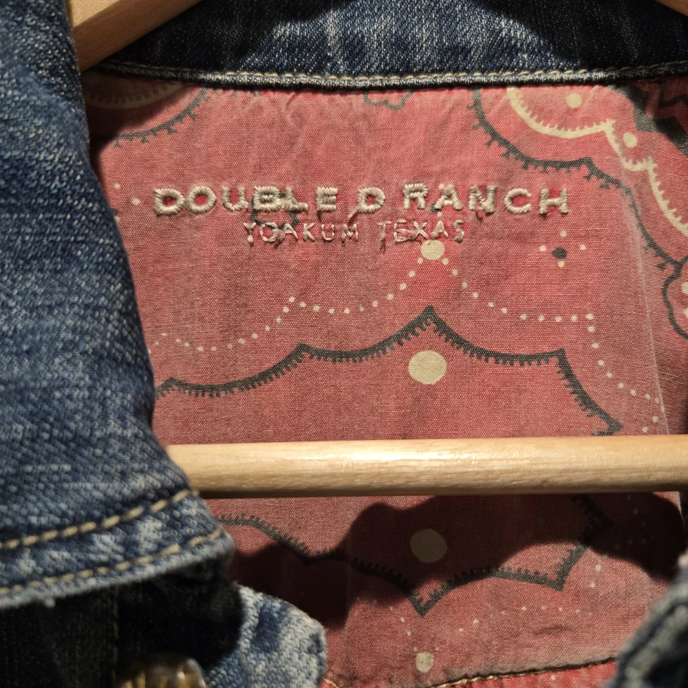 Double D Ranch Denim Jacket with Studs and Leather Embellishment - Picture 3 of 8